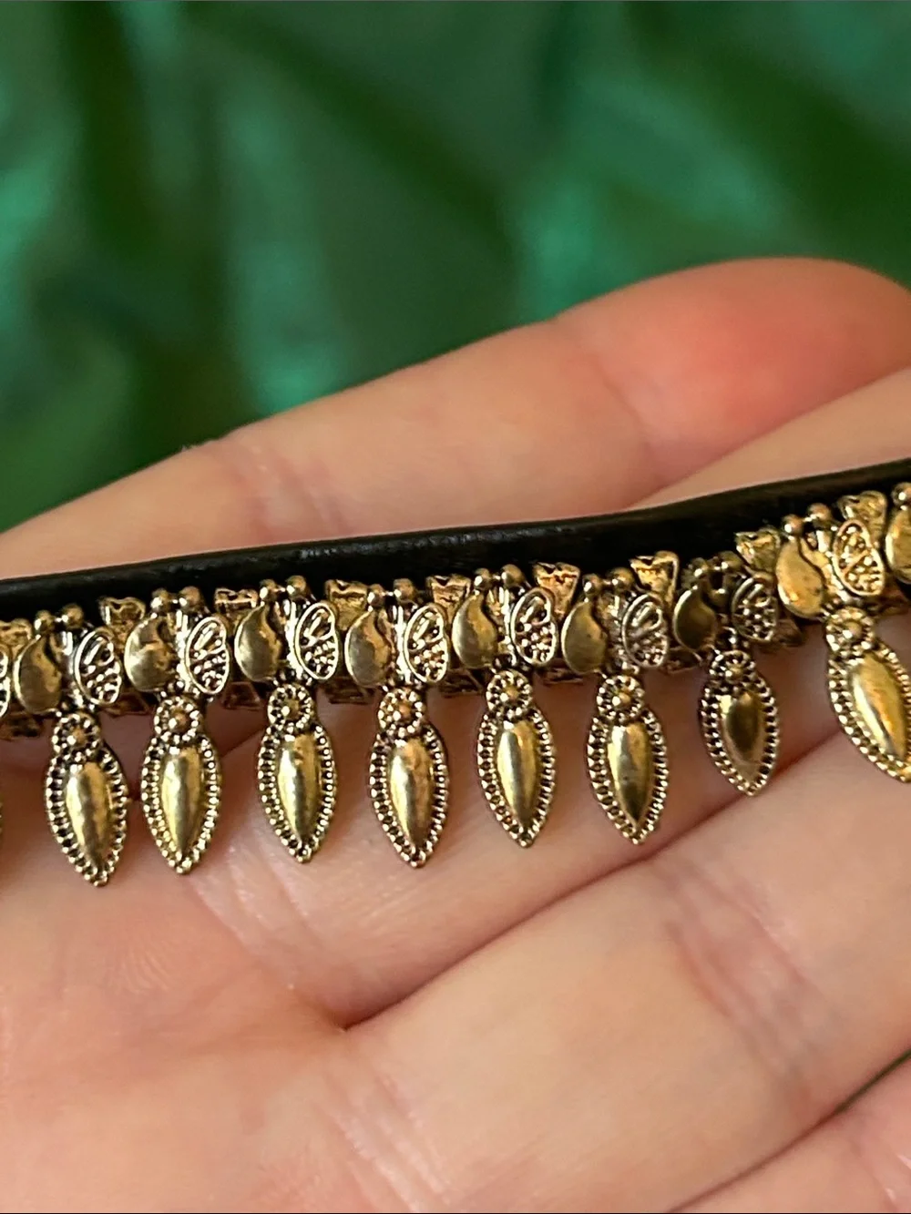Gold Charm Fringe Choker/necklace- Women Accessories